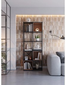 Библиотека в черен и тухлен цвят 71x179 cm Anya – Marckeric