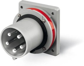 Scame Промишлен щепсел 3P+N+Е 63A 380V IP54, 6h серия Optima панелен монтаж 100x110мм - 243.6397