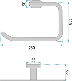 Закачалка за баня Ring 110 Til Brush Copper