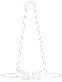 Бяло LED висящо осветително тяло Fly - Trio