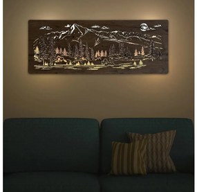 Li-Go 23521/OVL/DUB3 - LED стенна декорация LED/10W/5V 30000 mAh 130x50 cm дъб