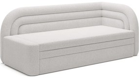 Кремав сгъваем/с място за съхранение диван от прежда с примки от букле десен ъгъл 223 cm Fabillo – ELTAP
