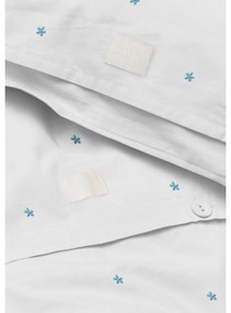 Бяло единично спално бельо от памук перкал 140x200 cm Daisy – JUNA