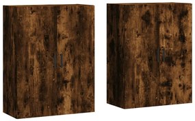3195632 vidaXL Стенни шкафове, 2 бр, опушен дъб, 69,5x34x90 см