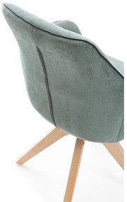 Зелени тапицирани трапезни столове в комплект с подлакътници 2 бр. Donatelo – Marckeric