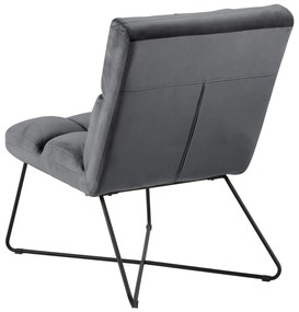 Сиво кадифено кресло Alba – Actona