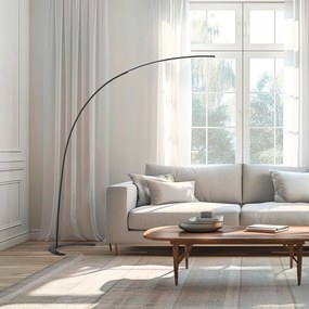 Тъмнокафява LED затъмняваща се подова лампа (височина 210 cm) Shanghai – Trio