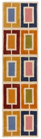 Ръчно изработена вълнена пътека 60x230 cm Retro Blocks – Flair Rugs