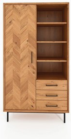 Гардероб от дъбова дървесина в естествен цвят 97x176 cm Abies - The Beds