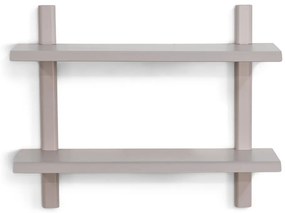 Кафяво-сив на няколко нива метален стенен рафт 60 cm Hola – Spinder Design