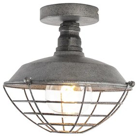 Индустриален плафон антично сребро 25,5 см - Course