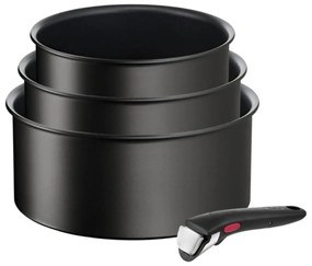 Касерола с Капак Tefal L3979202 Черен Алуминий Ø 18 cm Ø 20 cm Ø 16 cm (3 броя) (4 броя)