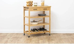 Кухненска количка 5five Linha, Голяма, Бамбук