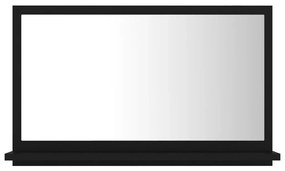 804563 vidaXL Огледало за баня, черно, 60x10,5x37 см, инженерно дърво