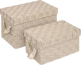 Сет кутии 5five Lise, Правоъгълни, 2 бр - Бежов