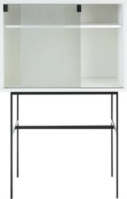 Сиво-бежова витрина с плъзгащи се врати 70x109x40 cm Lekko – noo.ma