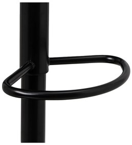 Черни бар столове в комплект от 2 бр. с регулируема височина от имитация на кожа (височина на седалката 72 cm) – Casa Selección