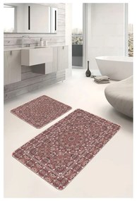 Кафяви кадифени килими за баня в комплект от 2 бр. 60x100 cm – Mila Home