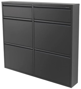 Черна метална накланяща се стойка за обувки 98x86x15 cm Billy – Spinder Design