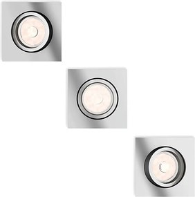 Philips - комплект 3x LED RGBW димируеми вградени таванни тела DONEGAL 1xGU10/4,8W/230V + дистанционно управление