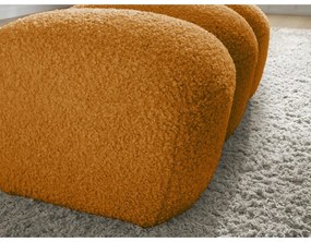 Табуретка от прежда с примки от букле в цвят горчица Hippolyte – Bobochic Paris