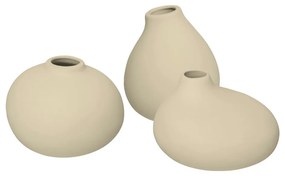 Комплект от 3 бежови миниатюрни вази Nona - Blomus