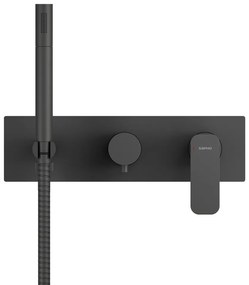 Матово-черна вградена душ батерия (2 изхода) Spy – Sapho