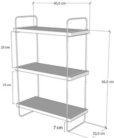 Подова етажерка от дъбов декор в естествен цвят 40 cm Pulalis - Kalune Design