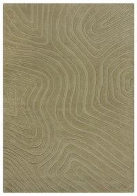 Ръчно изработен вълнен килим в цвят каки 120x170 cm Mesmerise Sage – Flair Rugs