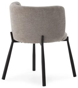 Сиви тапицирани трапезни столове в комплект 2 бр. Ginny – MOME