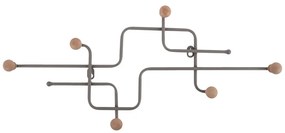 Сива метална стенна закачалка 60,5 cm Metro – PT LIVING