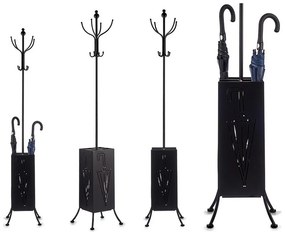 Поставка за палто поставка за чадъри Черен Метал (34 x 188 x 34 cm)
