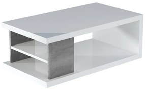 Холна маса KELLY, 110x41x60, бял/бетон