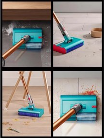 Вертикална прахосмукачка Dyson V10 Cyclone Submarine 594446-01, 150AW, 0.76 л, 60 мин, Сухо/мокро, 3 режима, Хигиенично изпразване, Root Cyclone™, Никел/тюркоаз