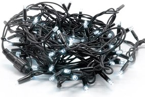 100 Коледа крушка LED с гумен кабел-Cool бял (10) парчета