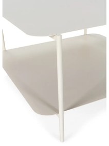 Кремава метална масичка за кафе 70x73 cm Beatrix – MOME