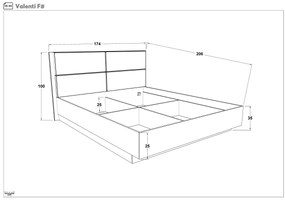 Спалня за матрак 160/200 Валенти