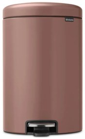Кош за боклук с педал Brabantia NewIcon 1008849, 20 л, Плавно затваряне, Противоплъзгаща основа, Сатенено покритие, Кафяв
