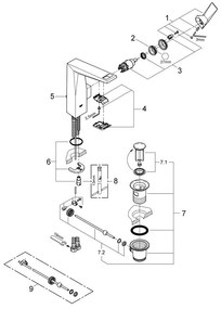 Кран за тоалетна Grohe Allure Brilliant Single High
