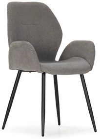 Сиви тапицирани трапезни столове в комплект 2 бр. Ansu – Marckeric