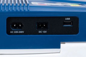 Преносим туристически USB хладилник 29 L, син, с дисплей