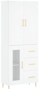 3195947 vidaXL Висок шкаф, бял, 69,5x34x180 см, инженерно дърво