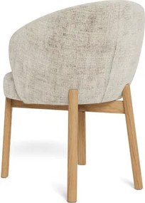 ДЕБОРА Бежово (тъкан Juto 4)/рамка лакиран дъб - ДЪРВЕН СТОЛ ЗА ДНЕВНА, ТРАПЕЗАРИЯ, ОФИС, РЕТРО