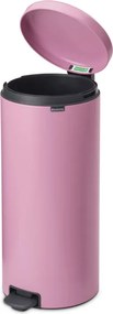 Кош за боклук с педал Brabantia NewIcon 1010443, 30 л, Плавно затваряне, Противоплъзгаща основа, Розов