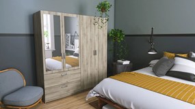 Гардероб Coben Четирикрилен-дъб