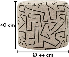 Бежова табуретка от букле Nairobi – Mauro Ferretti