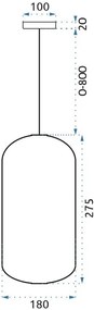 Стъклен пендел LED APP444-CP