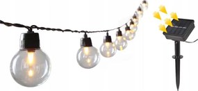 LED соларен декоративен гирлянд 30xLED/8 режима 500 mAh 10,6 m IP67 топло бяло