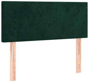 345741 vidaXL Горна табла за легло, тъмнозелена, 80x5x78/88 см, кадифе