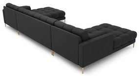 Тъмносив ъглов диван ("U" форма) Bali – Cosmopolitan Design